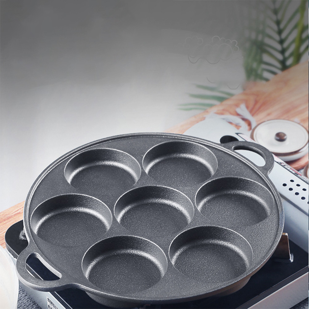 Patelnia żeliwna z 7 otworami, – Egg Waffle Pan recenzja i cena
